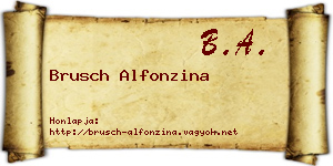Brusch Alfonzina névjegykártya